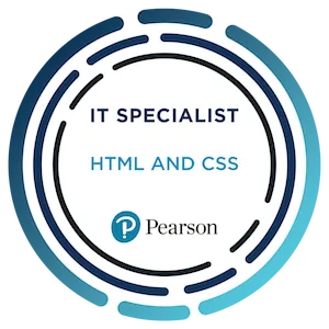 Certiport IT Specialist in HTML and CSS badge