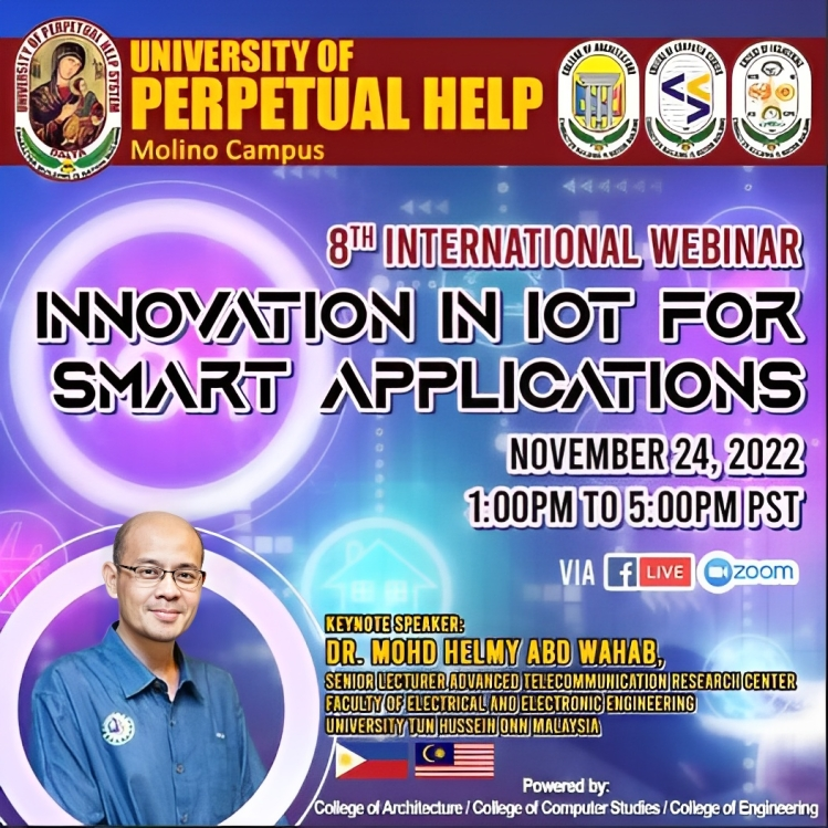 Innovation in IoT for Smart Applications webinar certificate